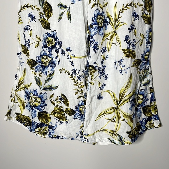 JOIE Women’s Floral Linen Wide Leg Pull On Pants Size L - Picture 4 of 7